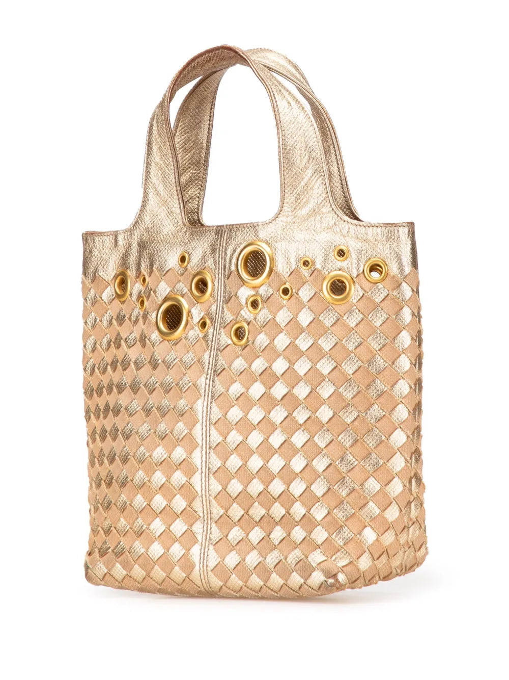 Pre-OwnedBottega Veneta Pre-Owned2000-2007 Calfskin Intrecciato Grommet handbag