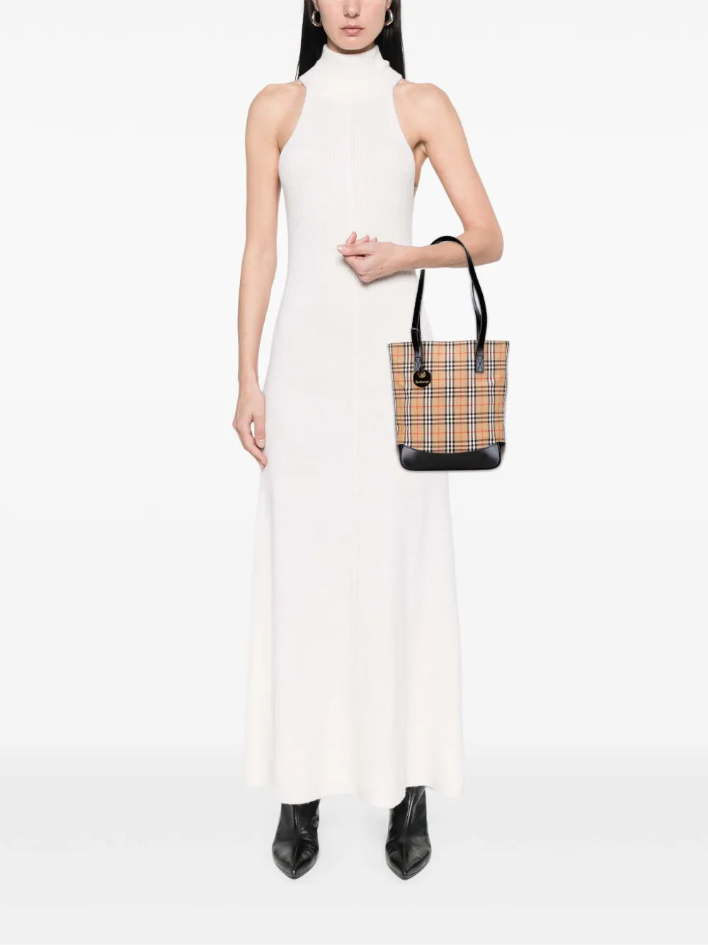 Pre-OwnedBurberry Pre-Owned20th Century Haymarket Check Canvas tote bag