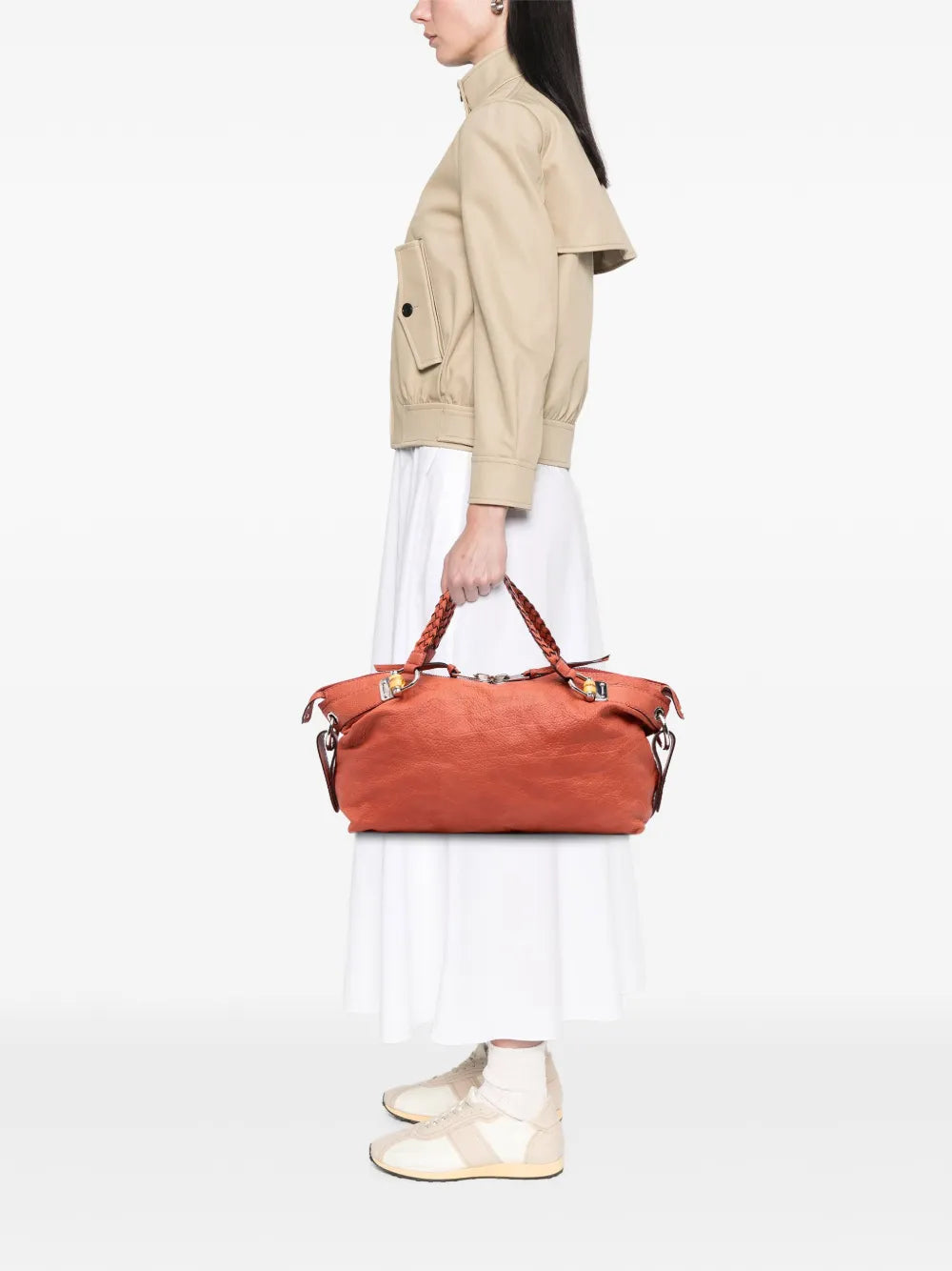 Pre-OwnedGucci Pre-Owned2016-2025 Medium Leather Bamboo Bar tote bag