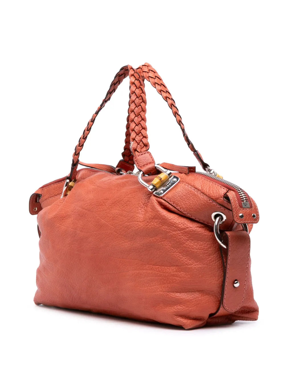 Pre-OwnedGucci Pre-Owned2016-2025 Medium Leather Bamboo Bar tote bag