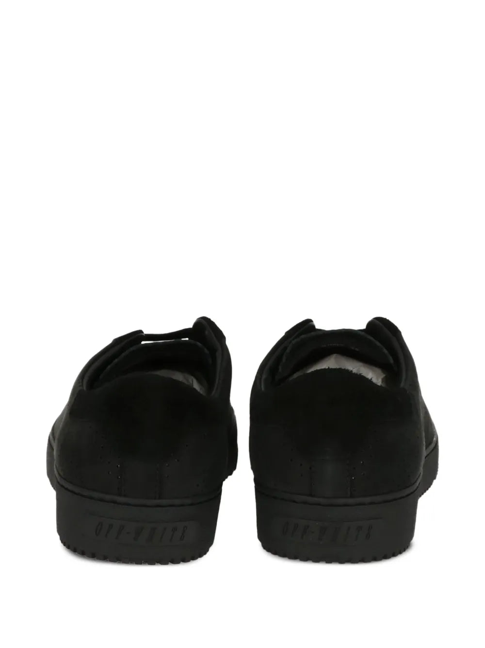 Off-White Perforated Lace-Up Sneakers