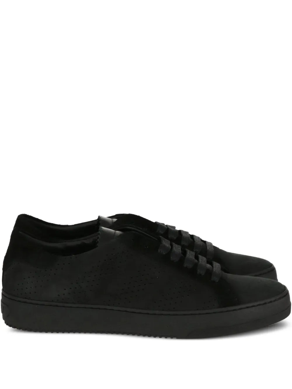 Off-White Perforated Lace-Up Sneakers