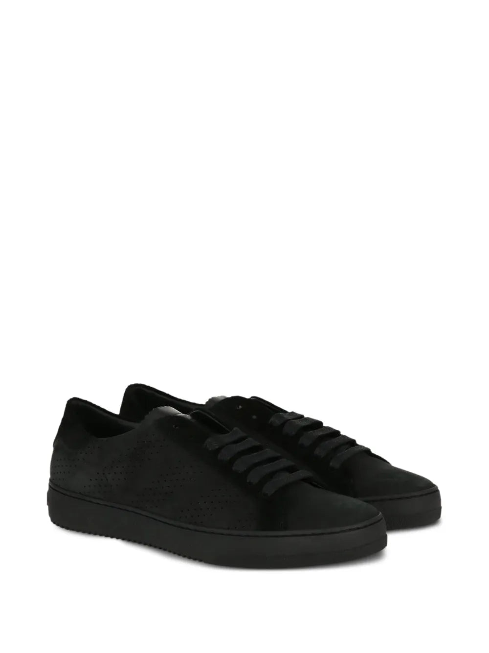 Off-White Perforated Lace-Up Sneakers