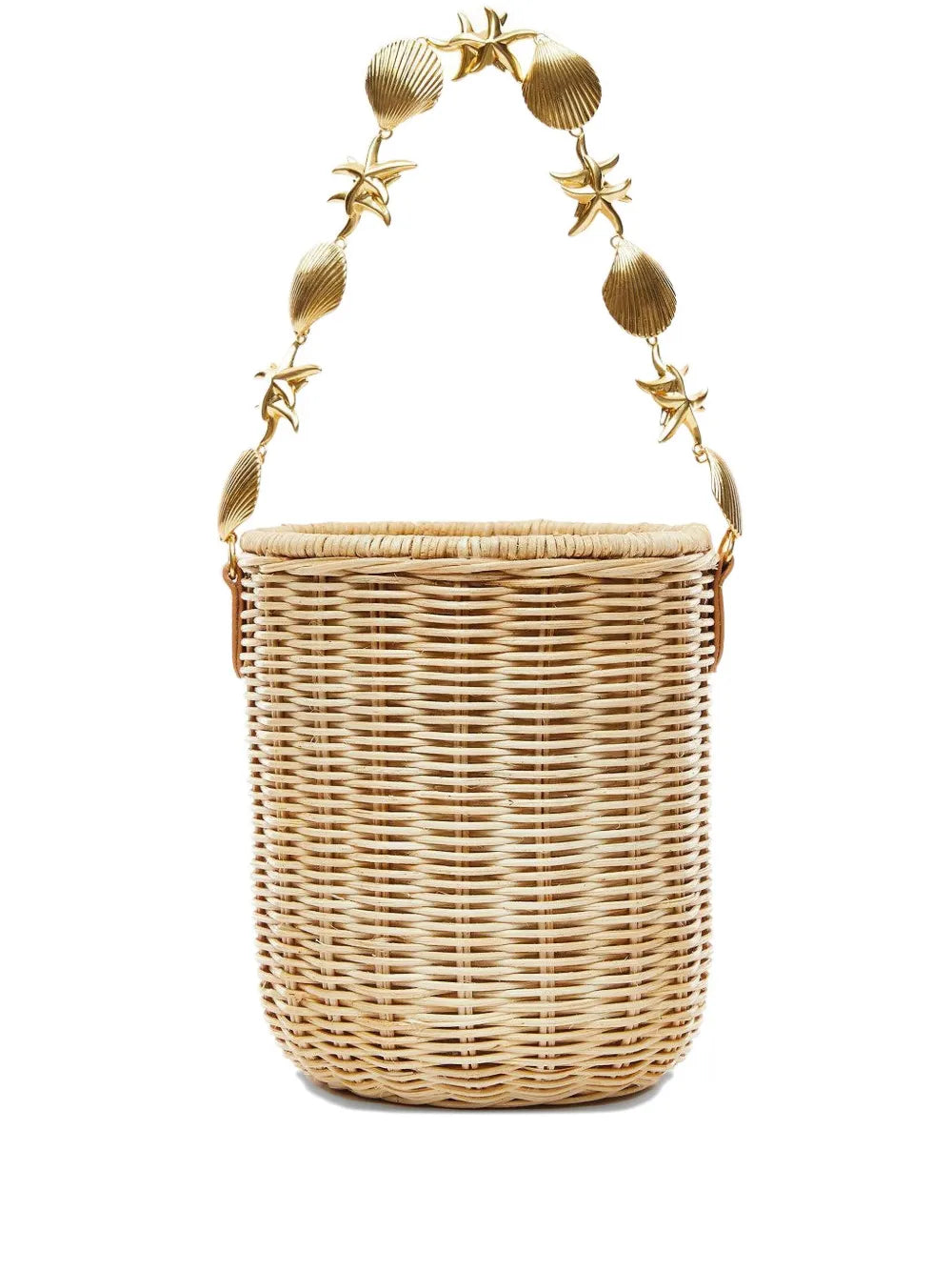 PoolsideIsland shell-embellished bucket bag