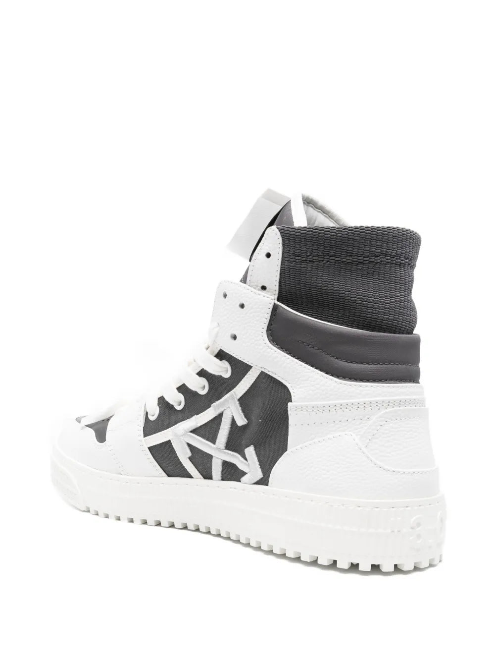 Off-White High-Top Leather Sneakers