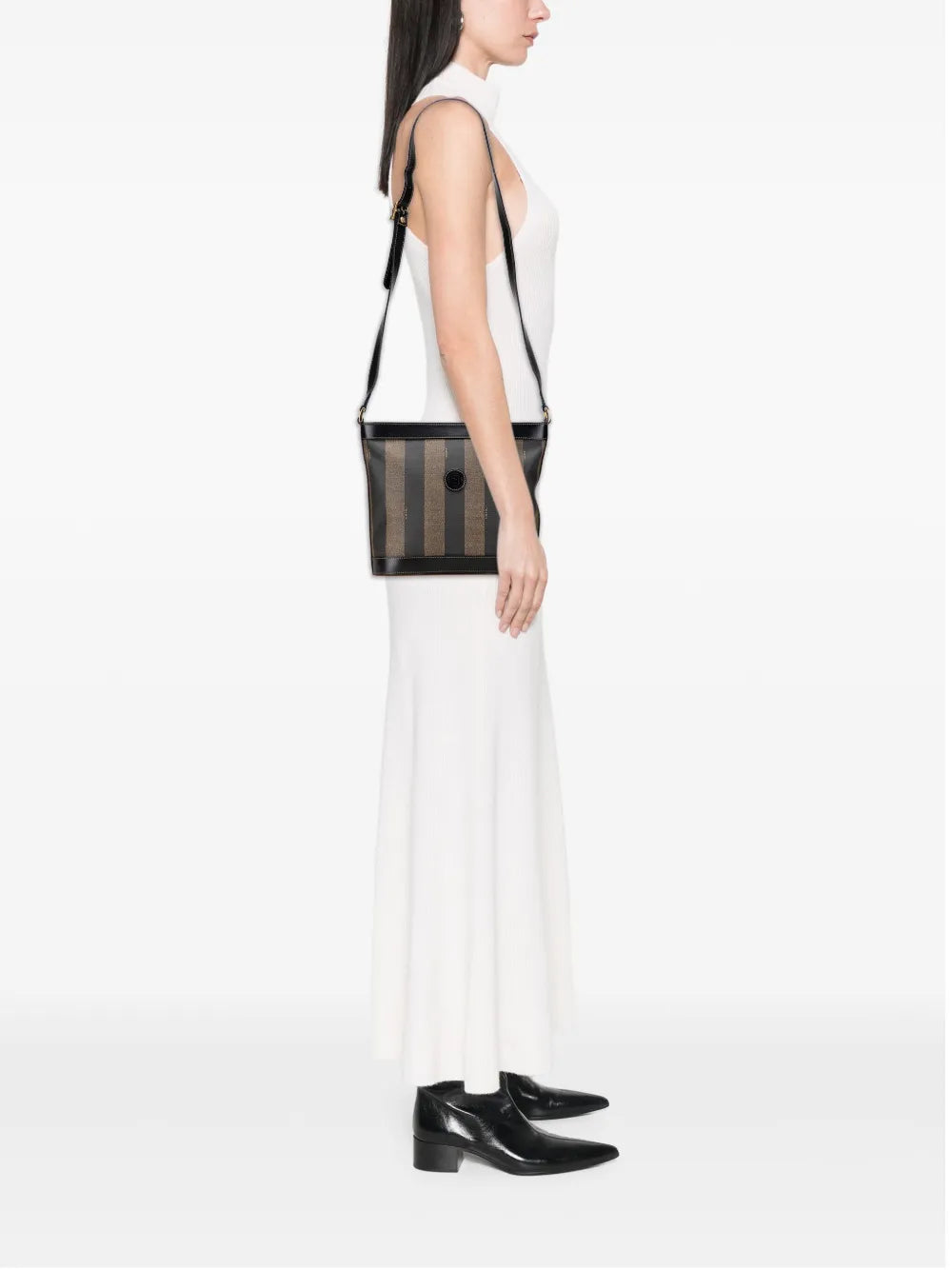 Pre-OwnedFendi Pre-Owned20th Century Pequin Coated Canvas crossbody bag