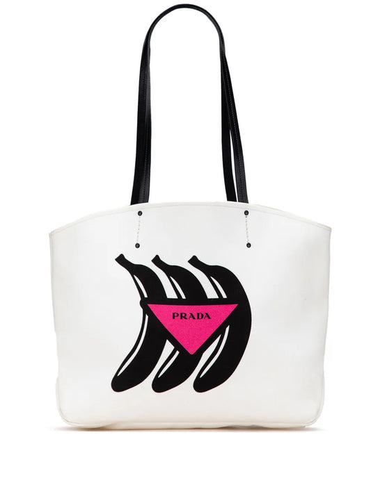 Pre-OwnedPrada Pre-Owned2013-2023 Canapa Banana Print tote bag