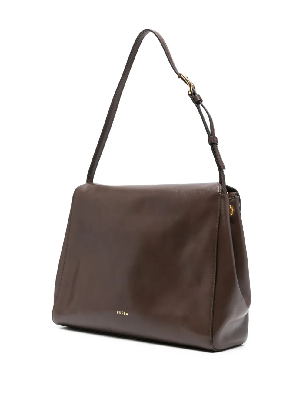 Furlacircular-detail leather backpack