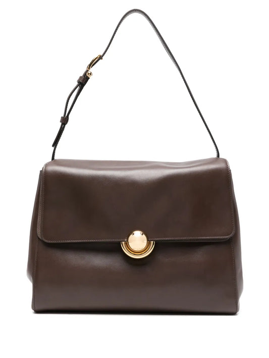 Furlacircular-detail leather backpack