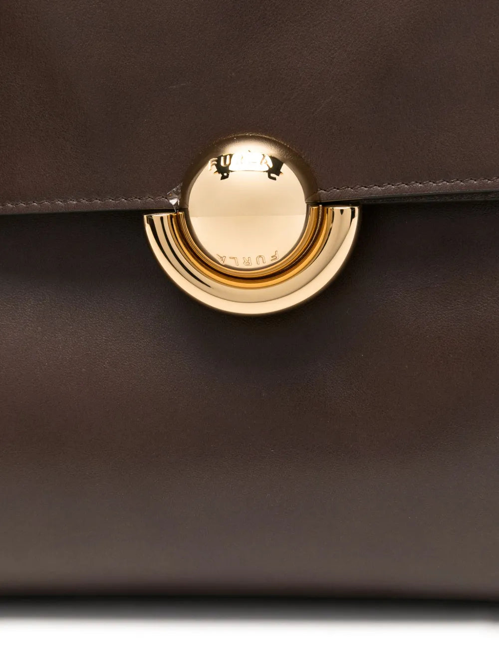 Furlacircular-detail leather backpack