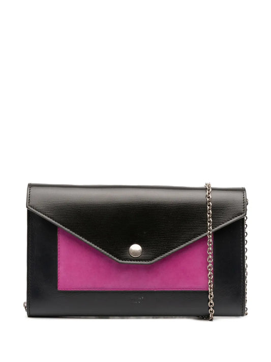Pre-OwnedCeline Pre-Owned2016 Bicolor Leather Pocket Envelope Wallet On Chain crossbody bag