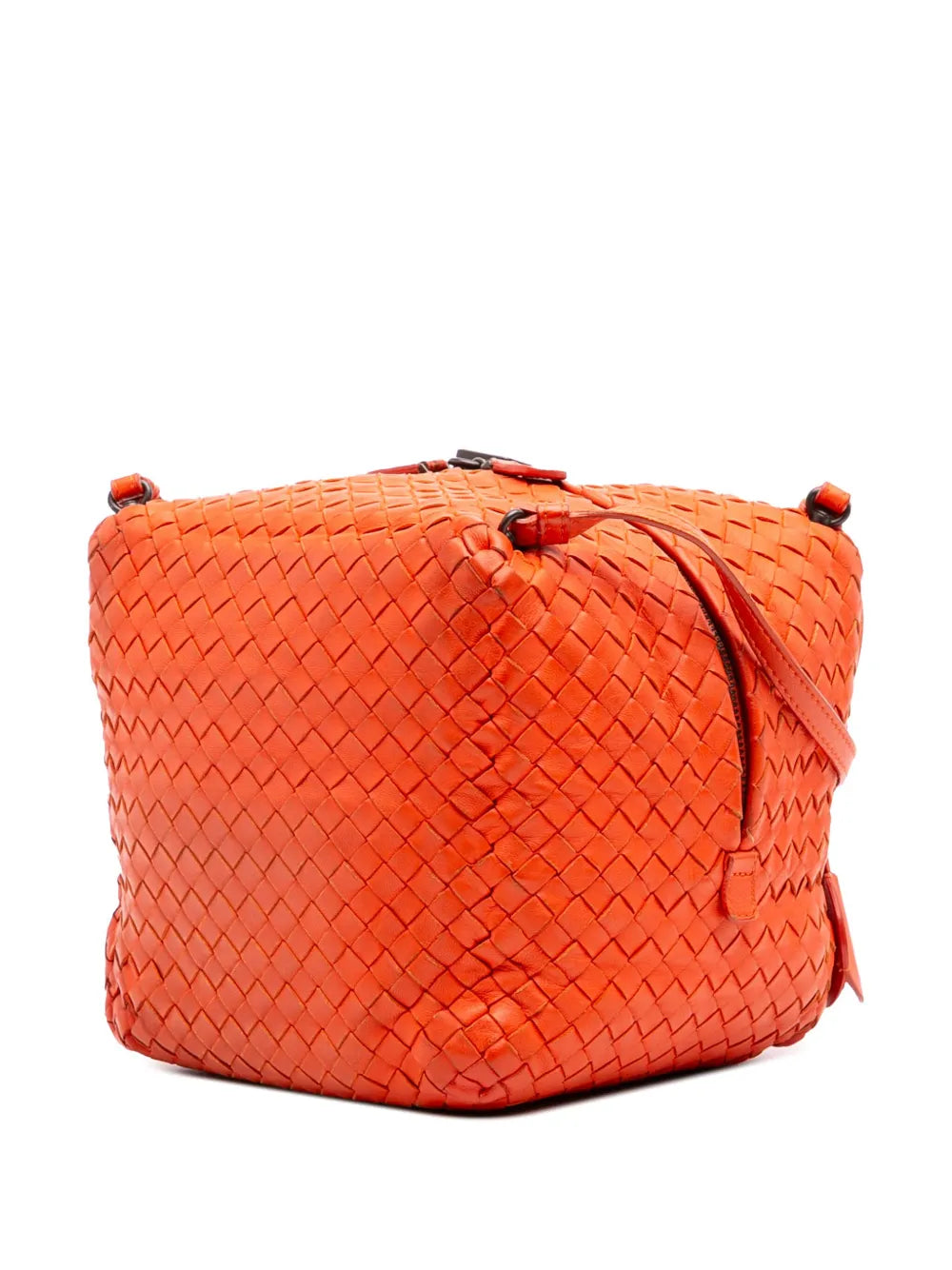 Pre-OwnedBottega Veneta Pre-Owned2012-2025 Nappa Intrecciato Cube crossbody bag
