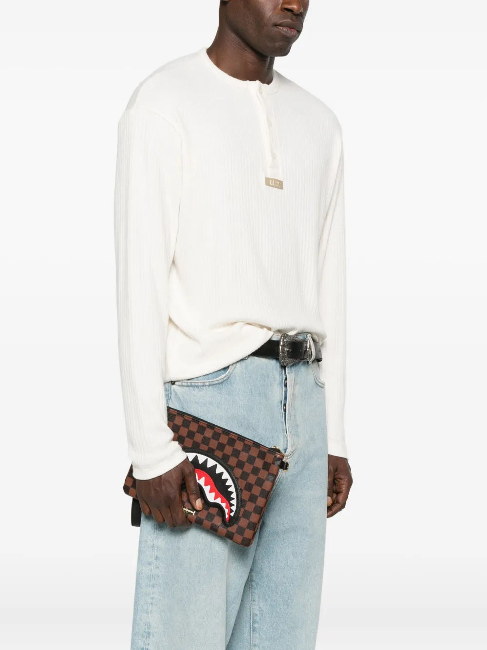 SpraygroundSharks in Paris clutch bag