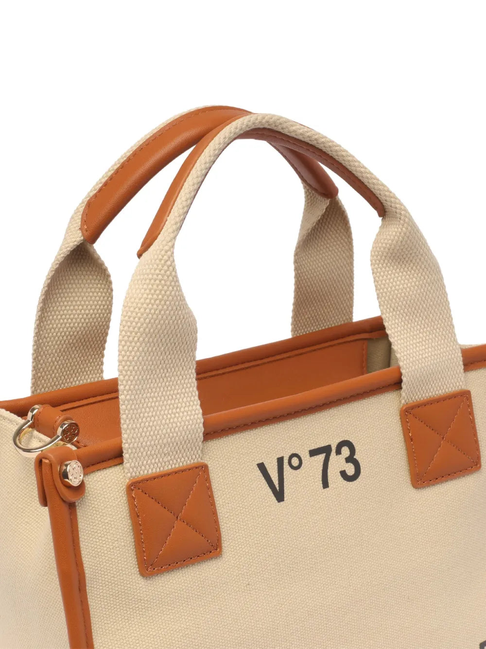 V3logo-detail top-handle tote bag