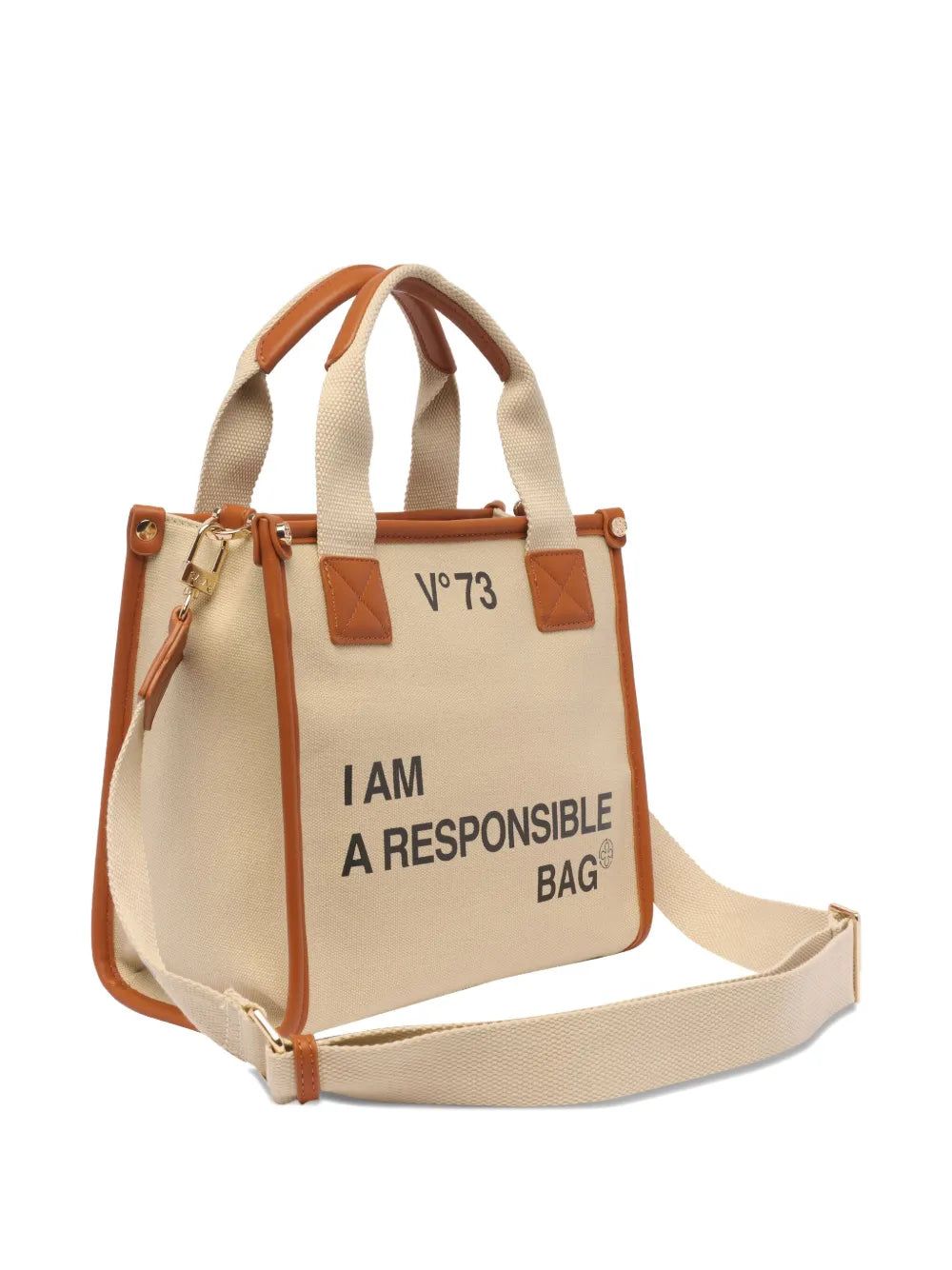V3logo-detail top-handle tote bag