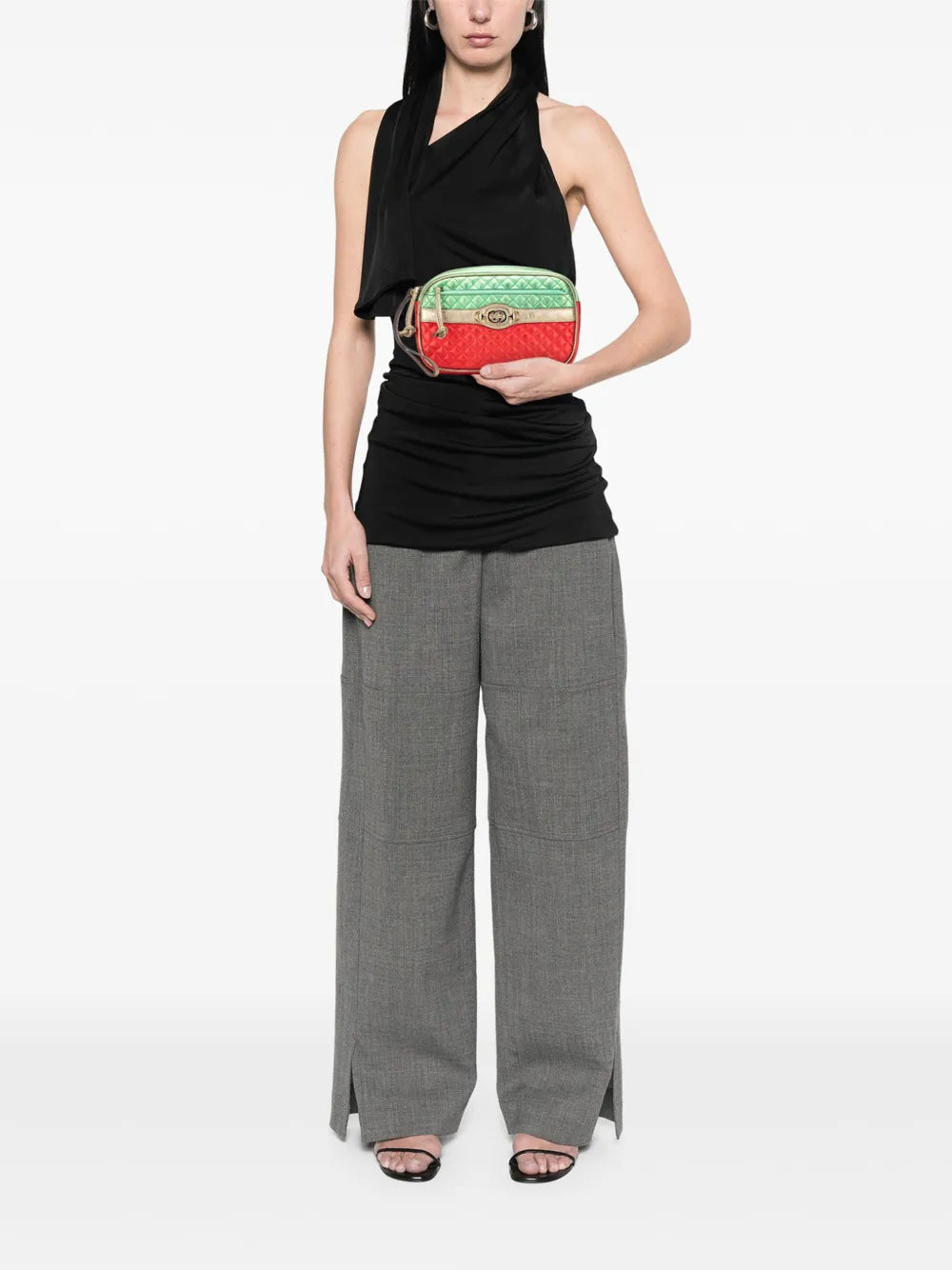 Pre-OwnedGucci Pre-Owned2000-2015 Laminated Nappa Trapuntata Wristlet clutch bag