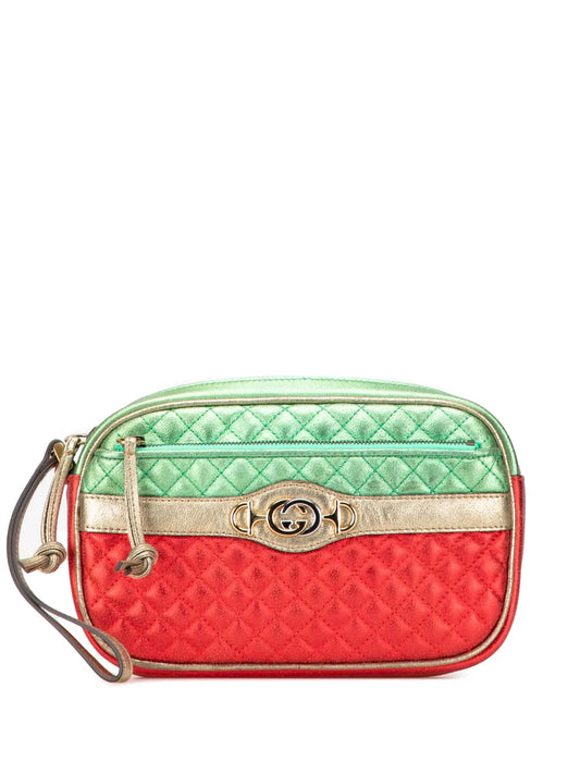 Pre-OwnedGucci Pre-Owned2000-2015 Laminated Nappa Trapuntata Wristlet clutch bag