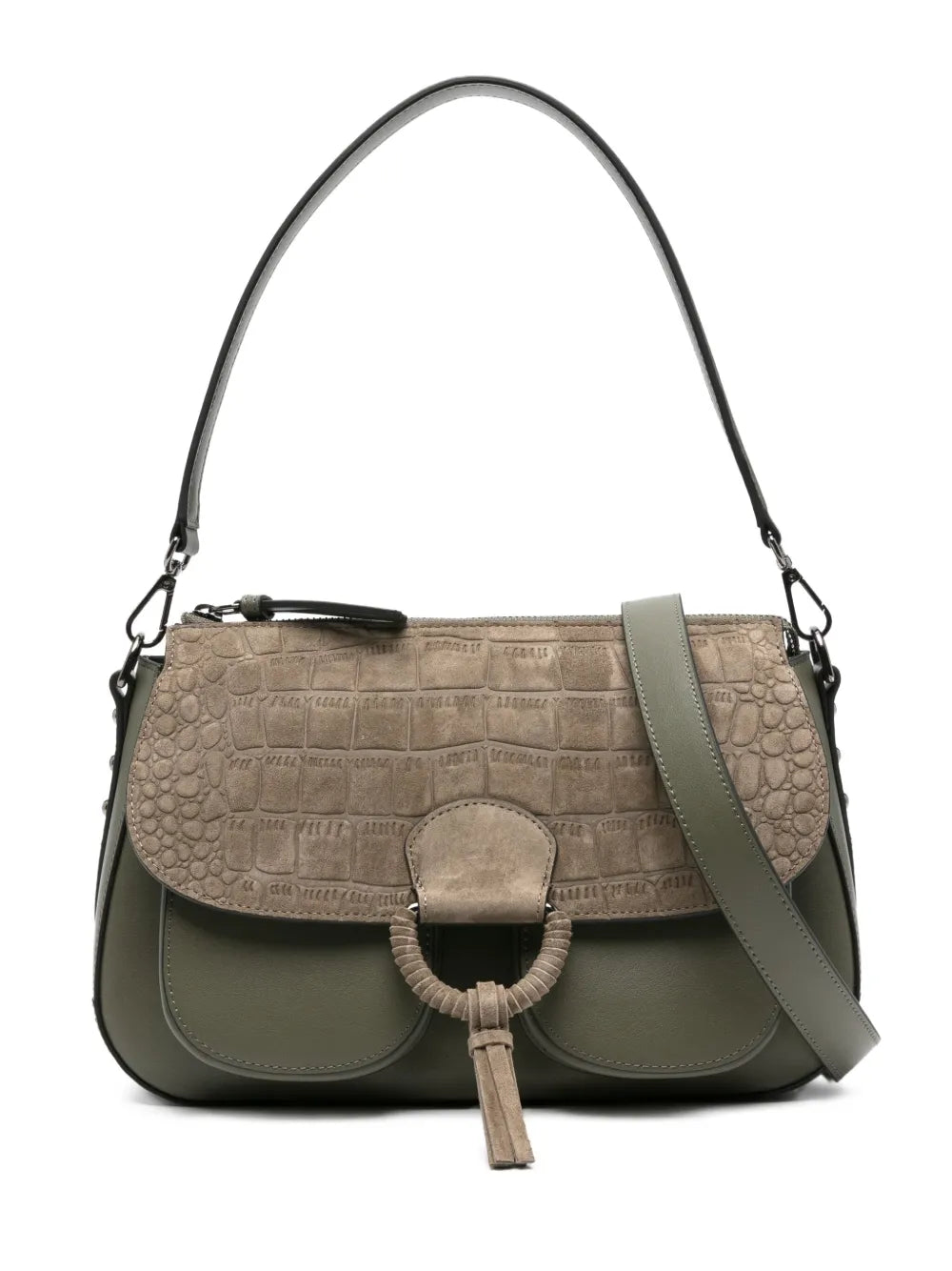 cromiaErmione crocodile-effect shoulder bag