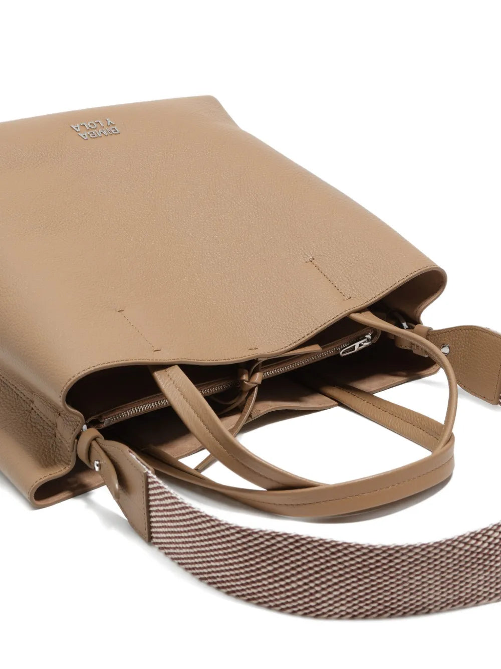 Bimba y Lolatextured-leather tote bag