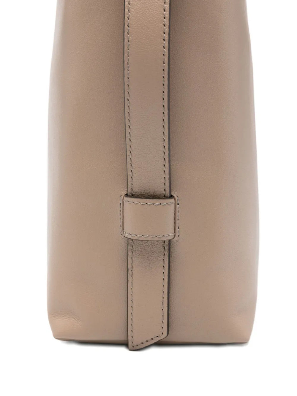Furlazip-fastening leather shoulder bag