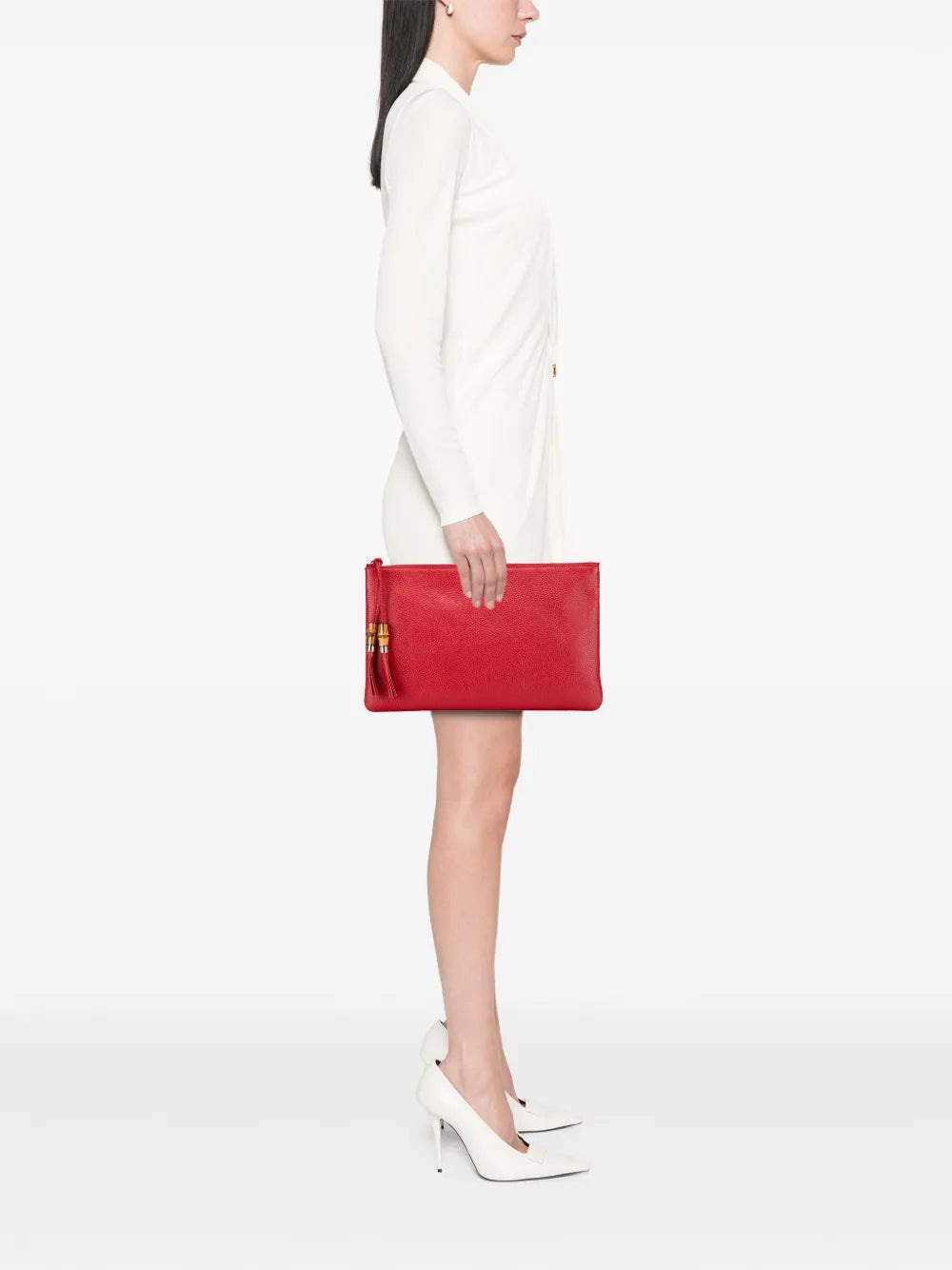 Pre-OwnedGucci Pre-Owned2000-2015 Calfskin Bamboo Tassel clutch bag