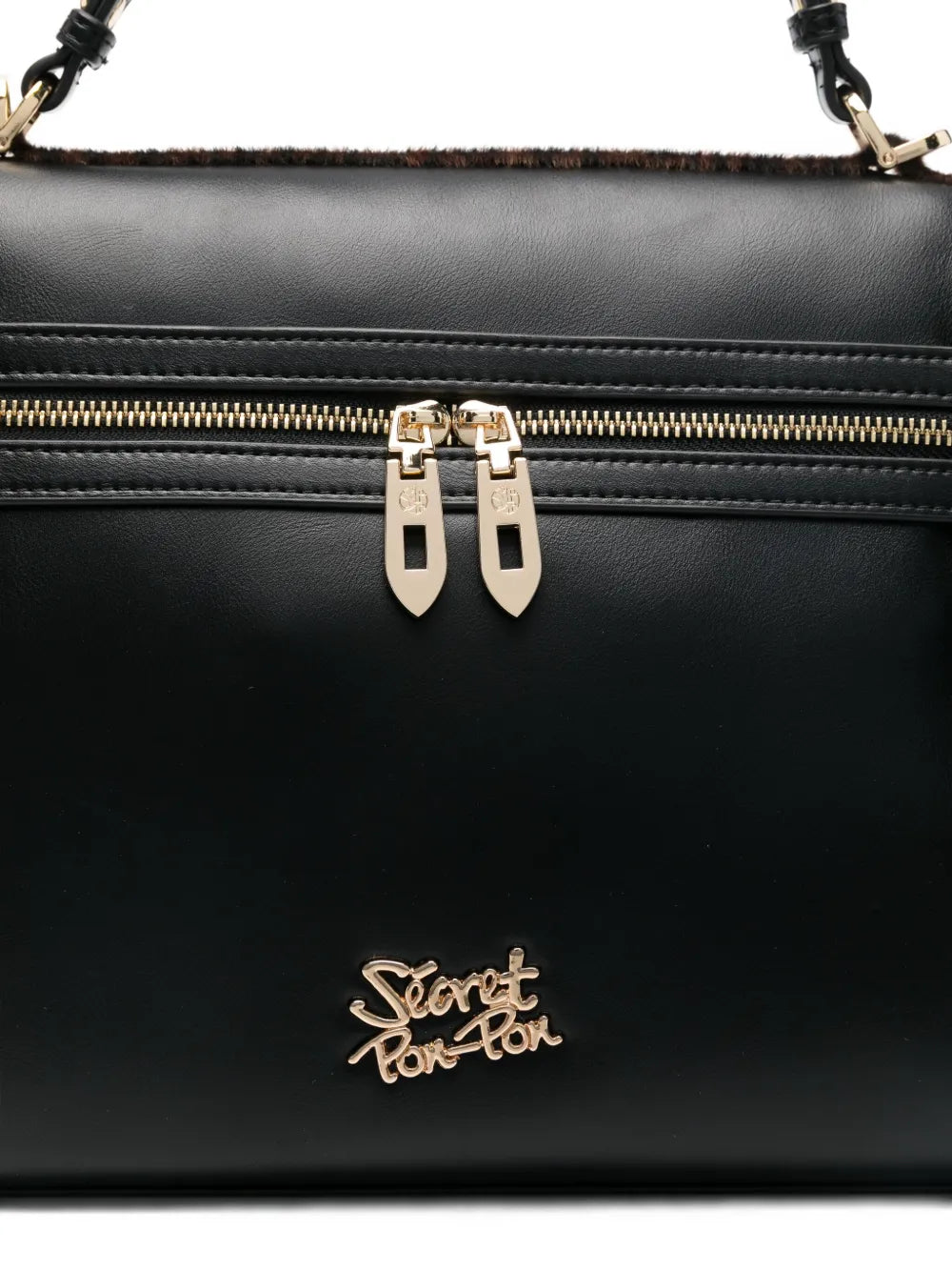 Secret Pon Pondouble-zip leather shoulder bag