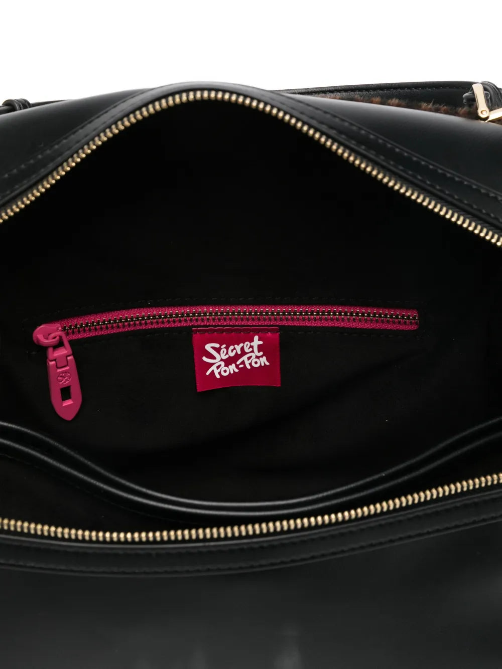 Secret Pon Pondouble-zip leather shoulder bag