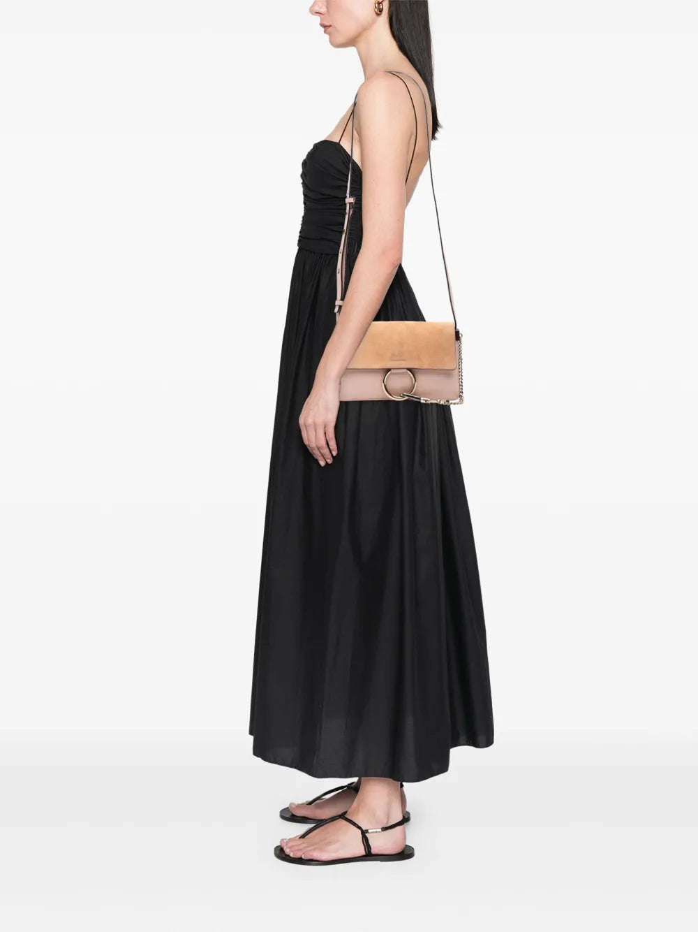 Pre-OwnedChloPre-Owned2017 Small Suede and Calfskin Faye crossbody bag