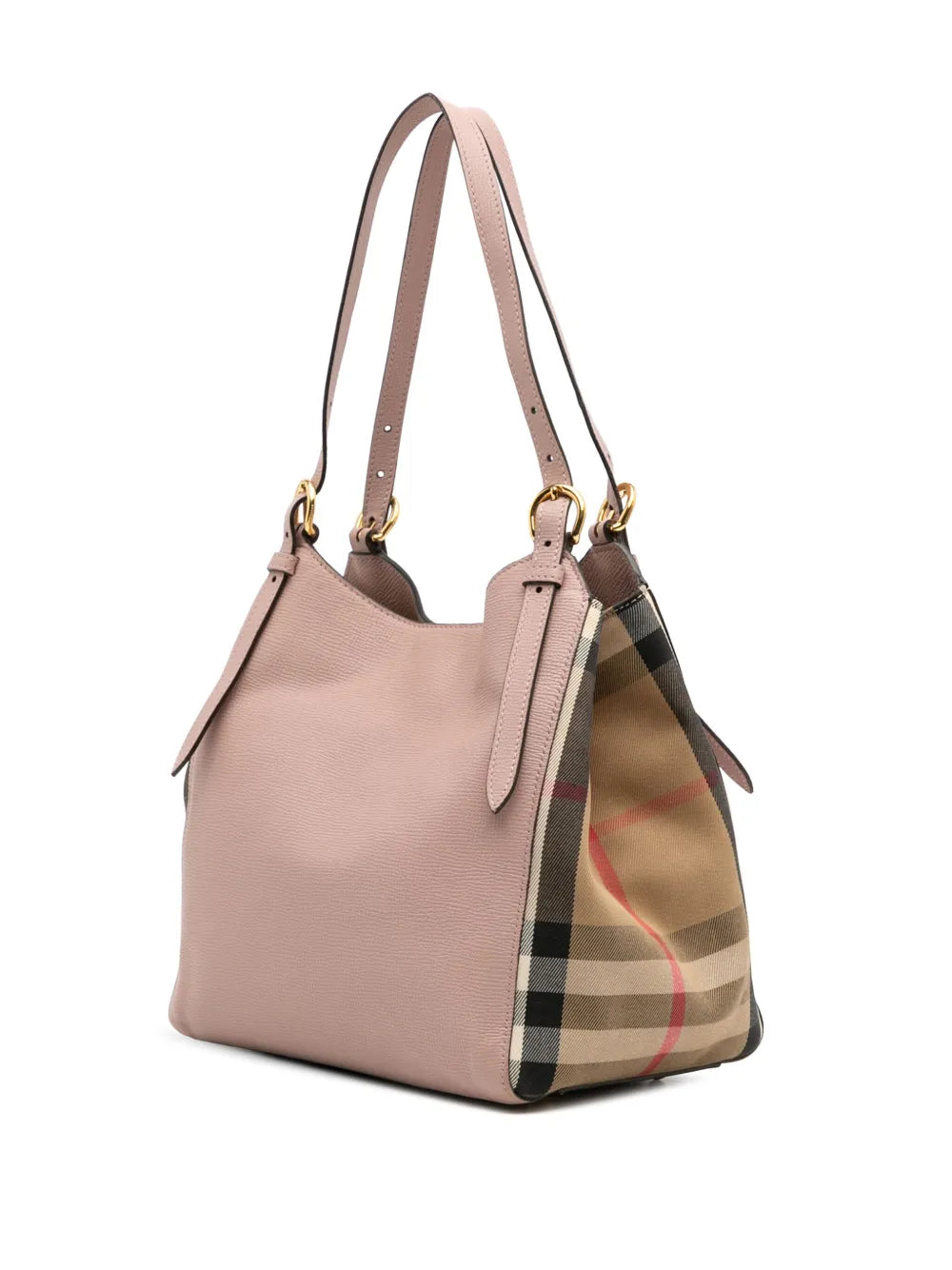 Pre-OwnedBurberry Pre-Owned2000-2017 Small Leather and House Check Canvas Canterbury tote bag