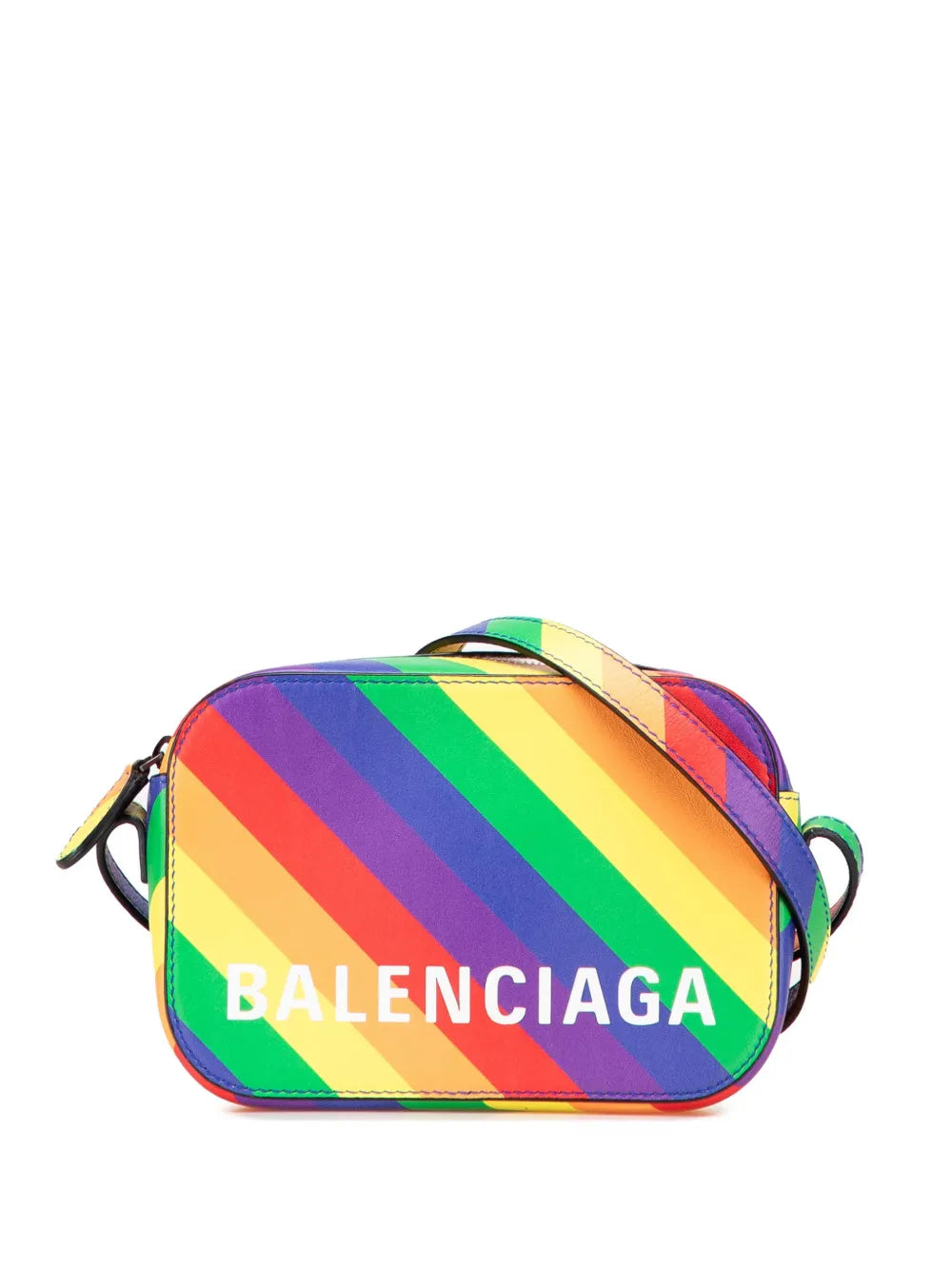 Pre-OwnedBalenciaga Pre-Owned2019 XS Leather Rainbow Logo Ville Camera Bag crossbody bag