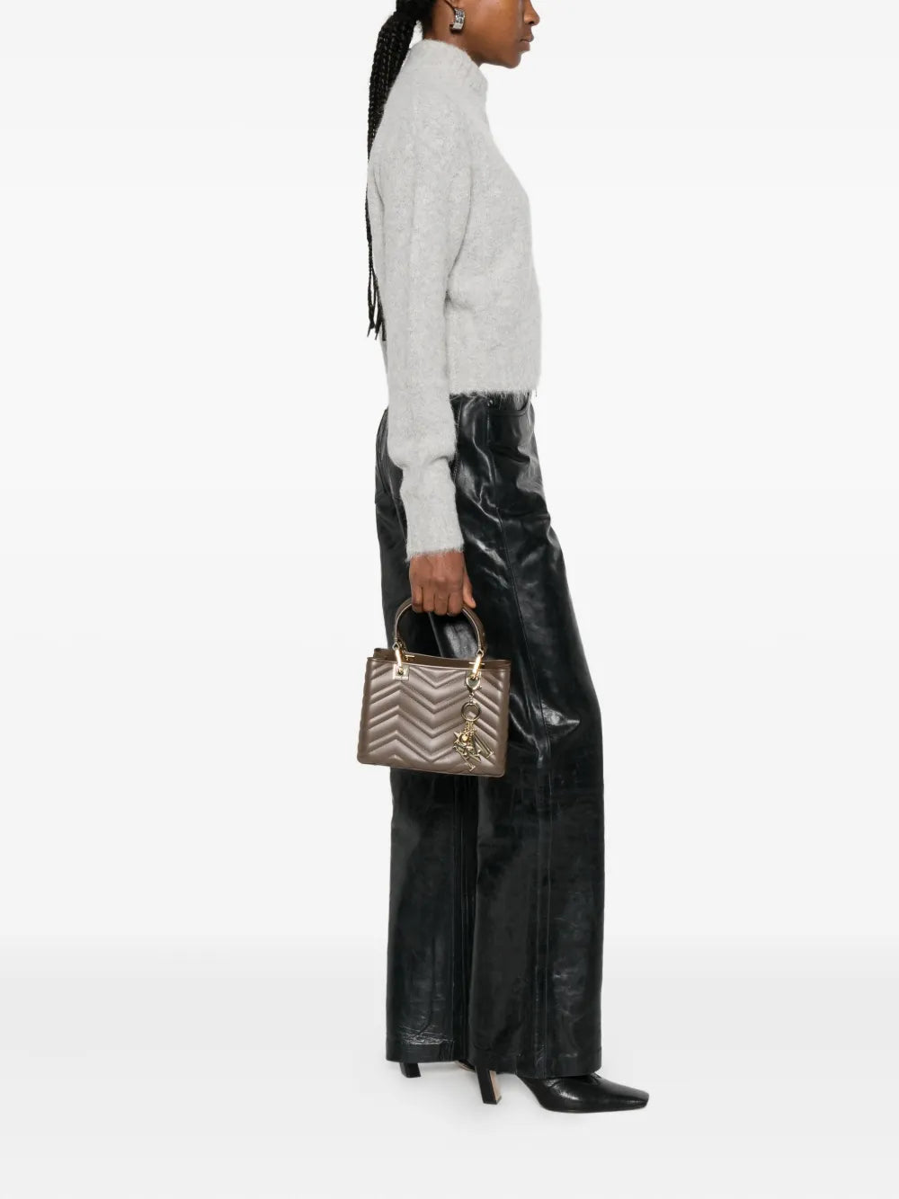 Marc Ellisquilted logo-charm cross body bag