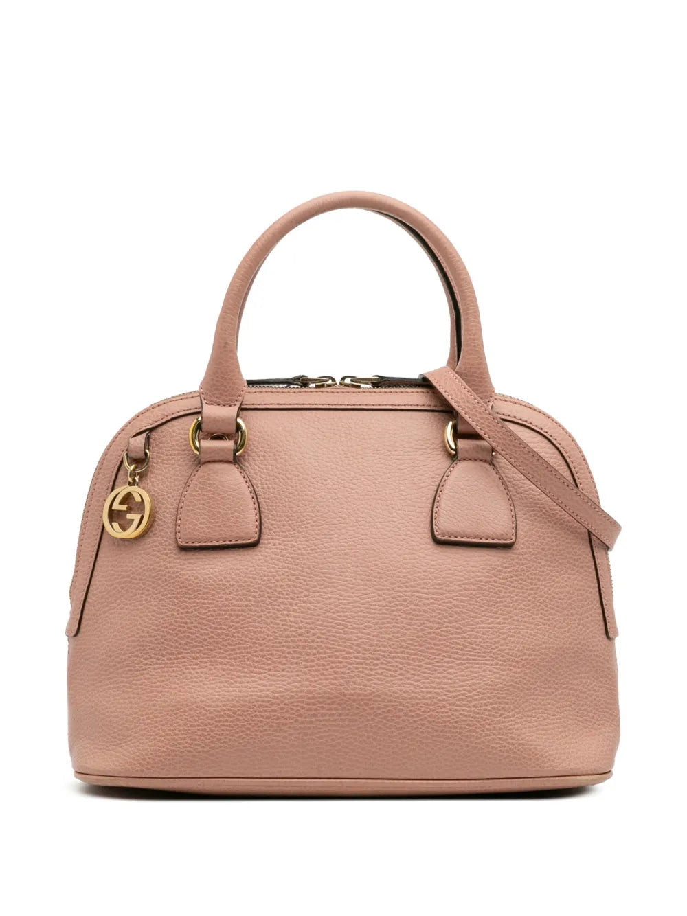 Pre-OwnedGucci Pre-Owned2016-2025 Small Dollar Calfskin GG Charm Dome satchel