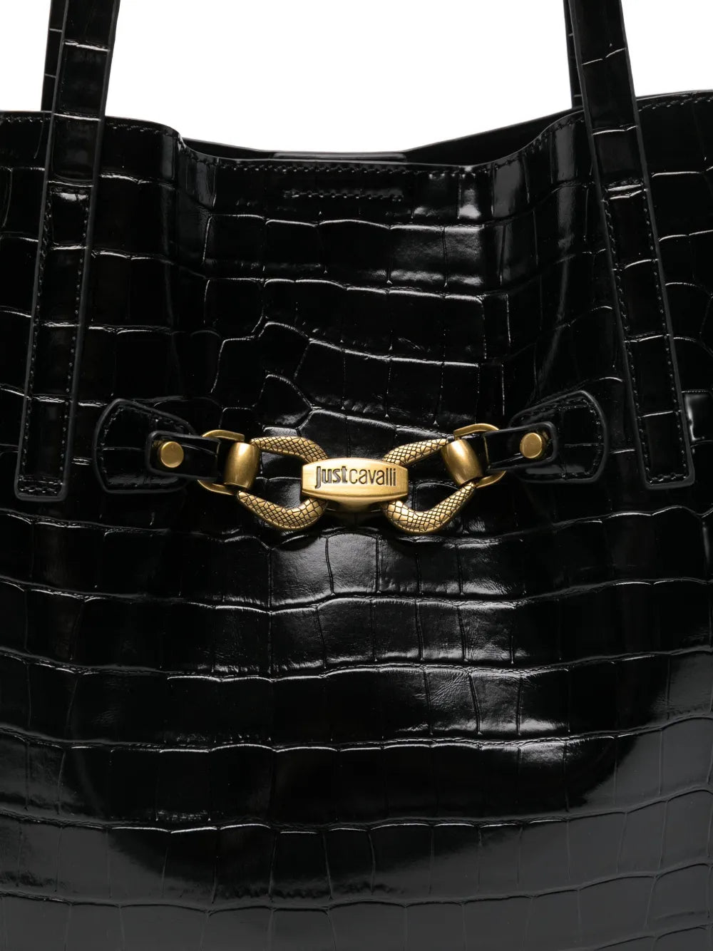 Just Cavallicrocodile-embossed tote bag