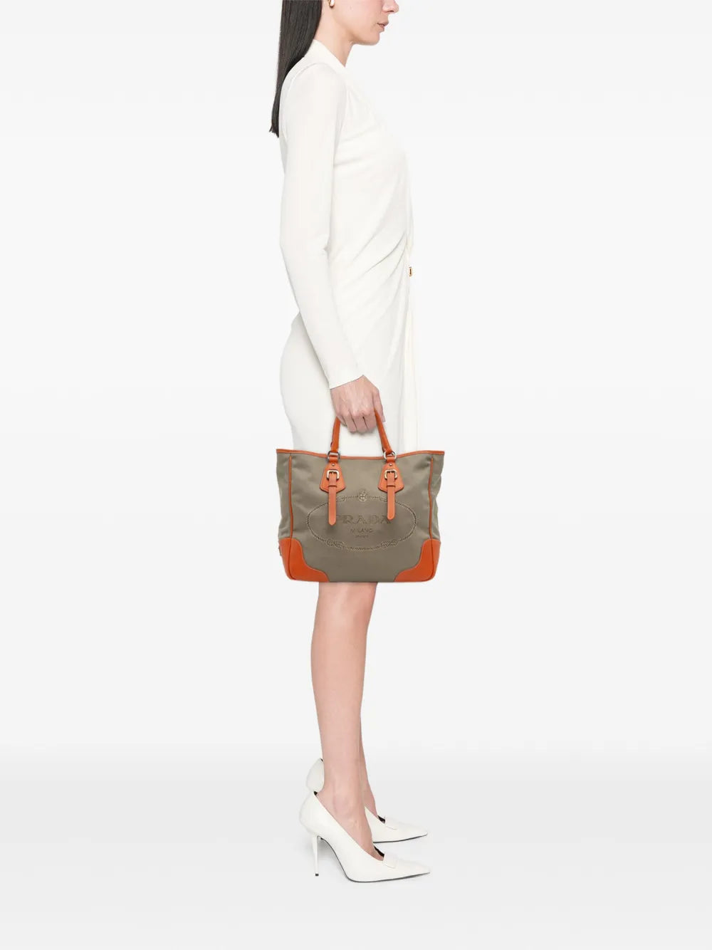 Pre-OwnedPrada Pre-Owned2013-2025 Canvas Canapa Logo Convertible Tote satchel