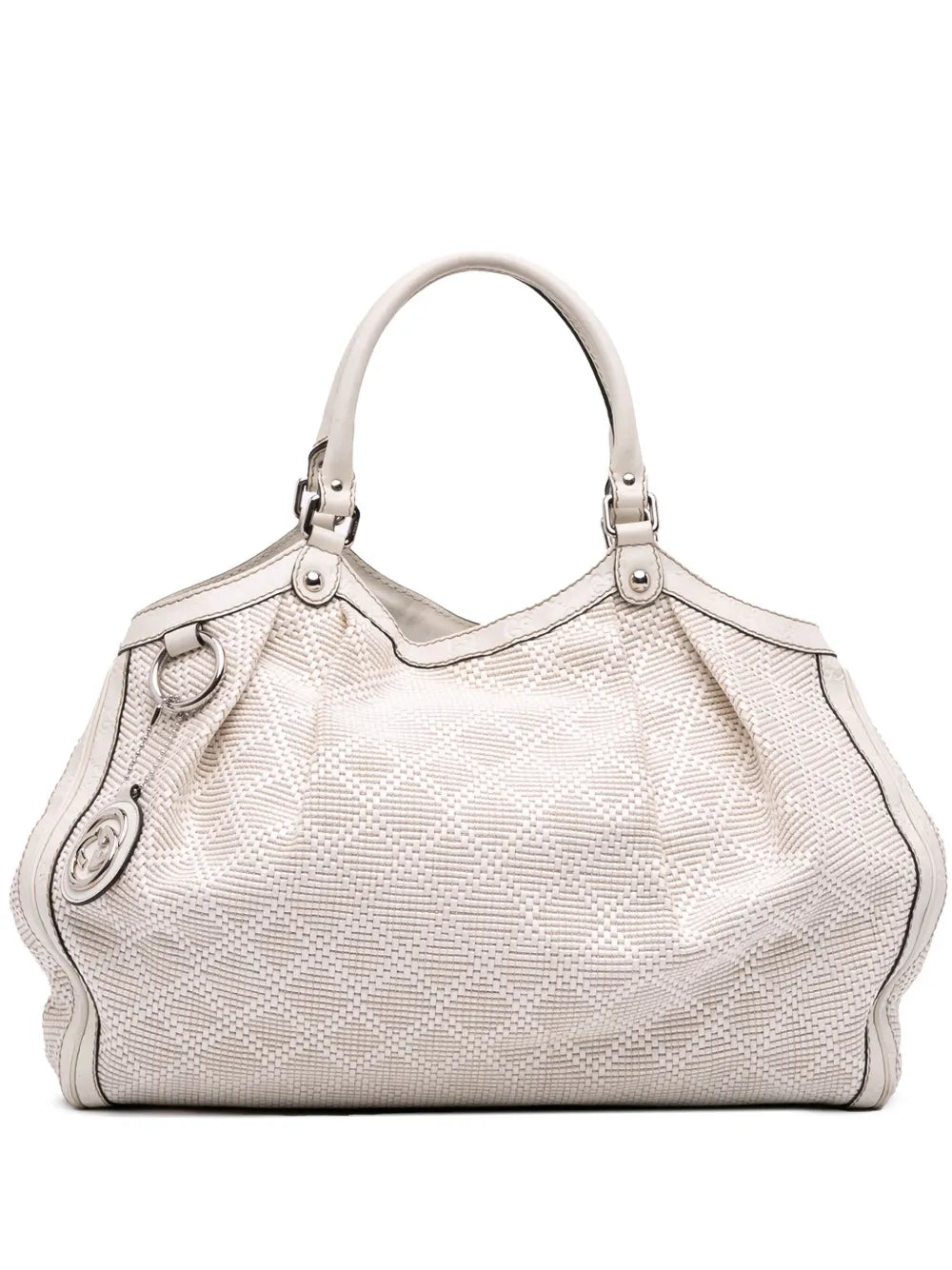 Pre-OwnedGucci Pre-Owned2016-2025 Large Diamante Raffia Sukey tote bag