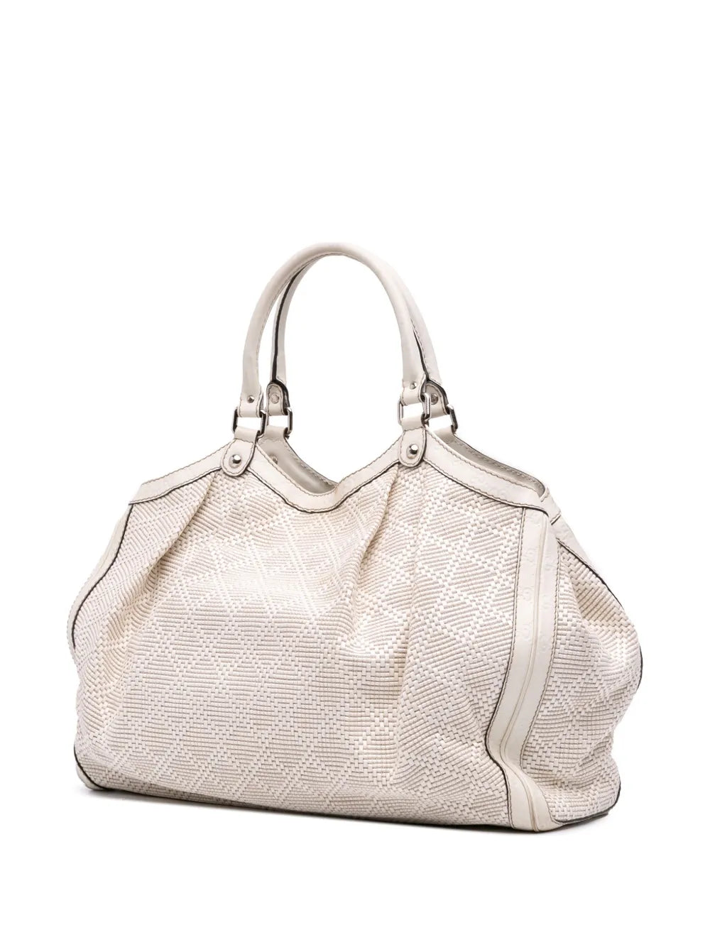 Pre-OwnedGucci Pre-Owned2016-2025 Large Diamante Raffia Sukey tote bag