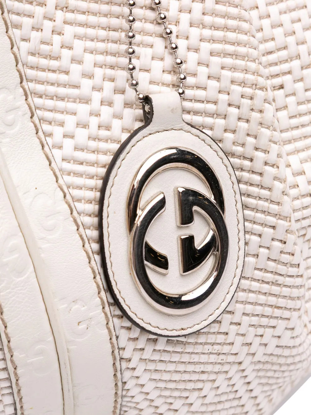 Pre-OwnedGucci Pre-Owned2016-2025 Large Diamante Raffia Sukey tote bag