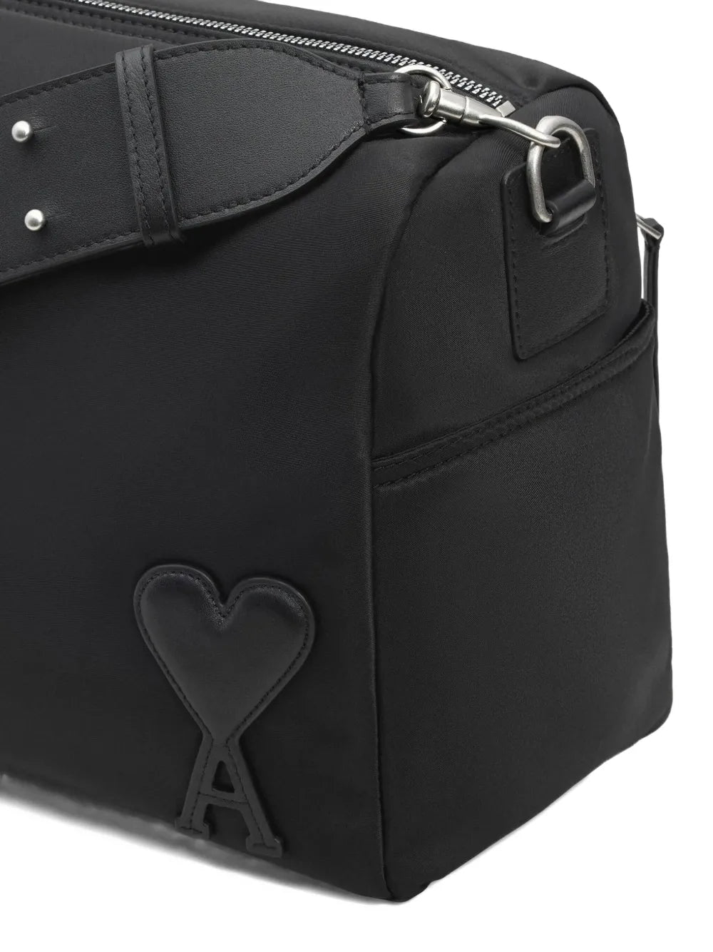 AMI Parisheart-patch shoulder bag