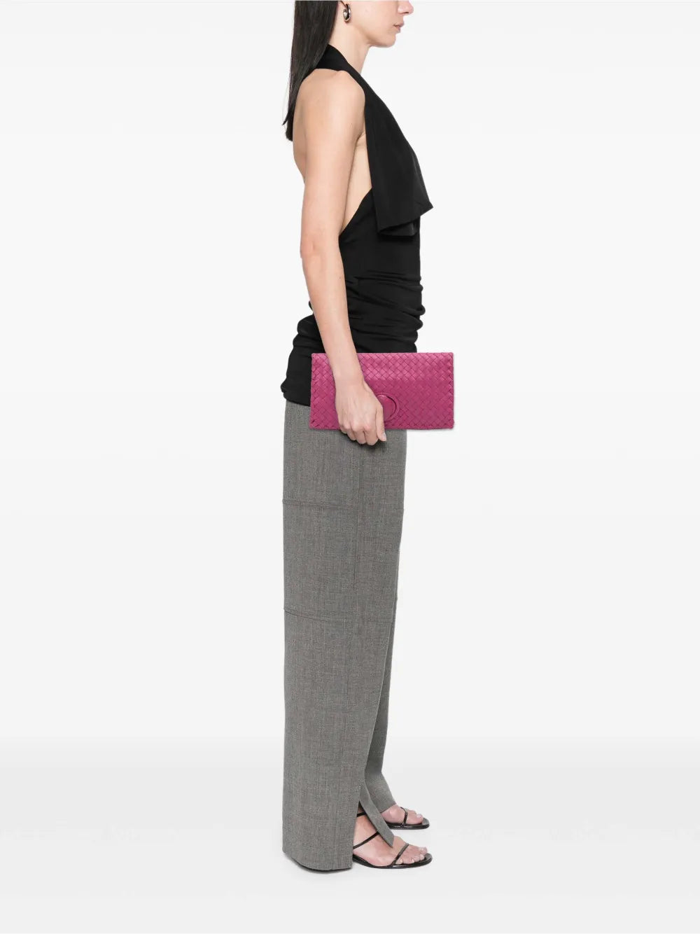 Pre-OwnedBottega Veneta Pre-Owned2011 Nappa Intrecciato Turn Lock clutch bag