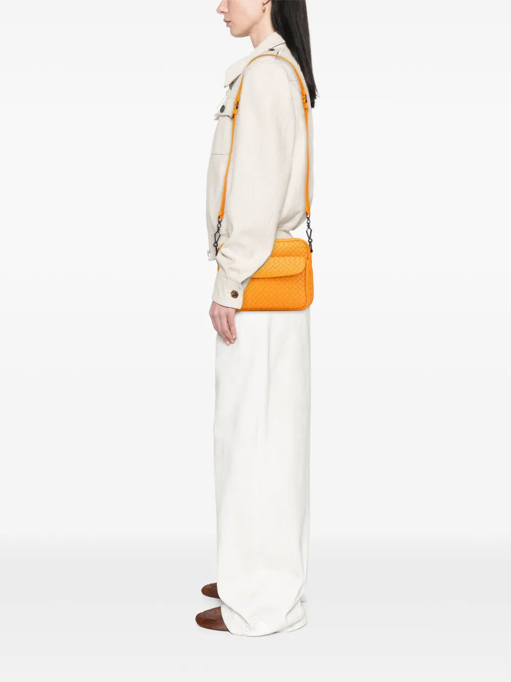 Pre-OwnedBottega Veneta Pre-Owned2012-2025 Nappa Intrecciato Front Pocket Messenger Bag crossbody bag