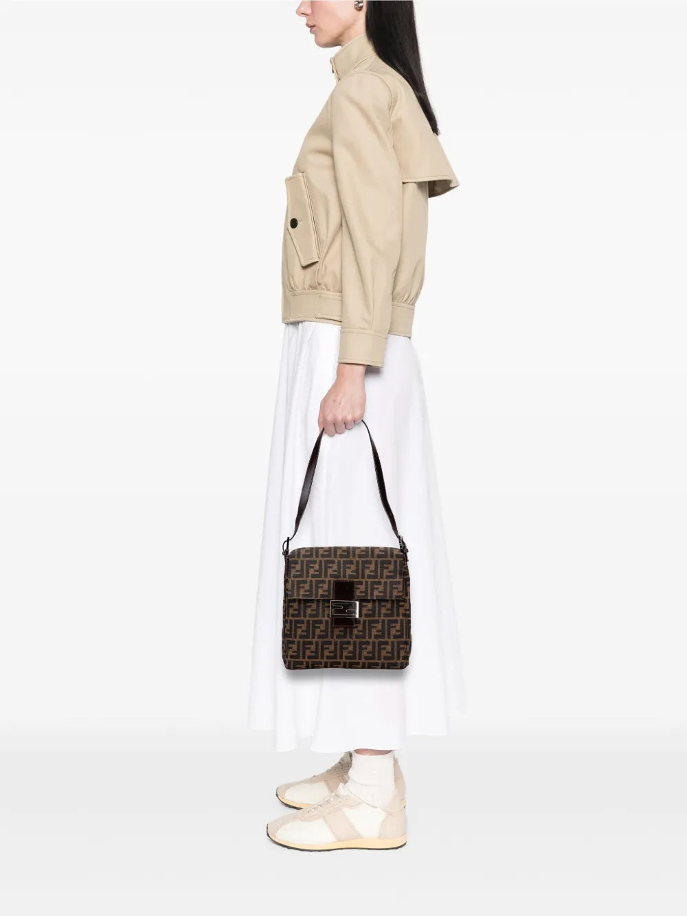 Pre-OwnedFendi Pre-Owned20th Century Zucca Canvas shoulder bag