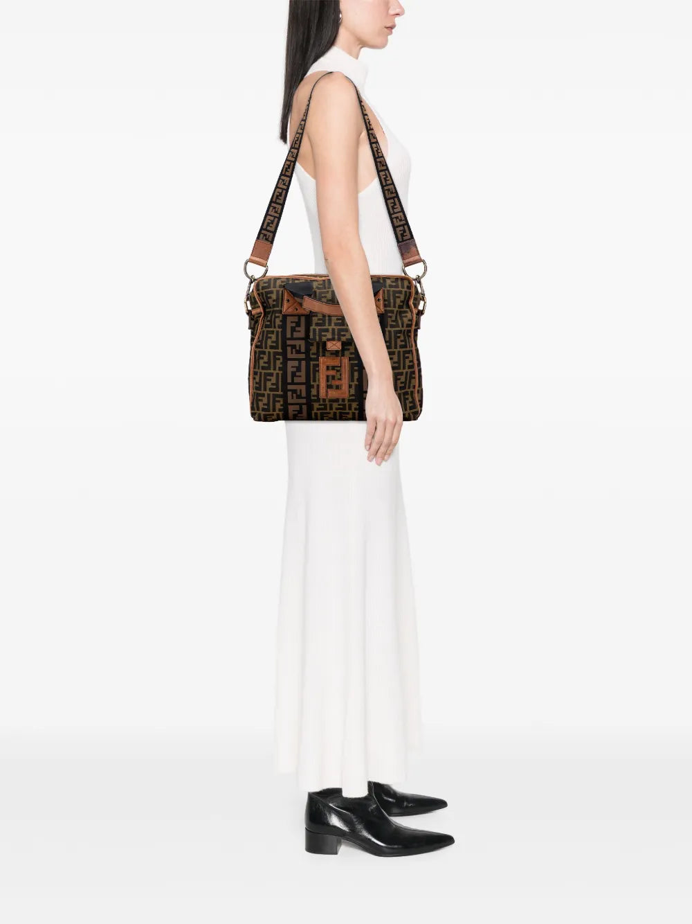 Pre-OwnedFendi Pre-Owned2000-2010 Zucca Canvas FF satchel