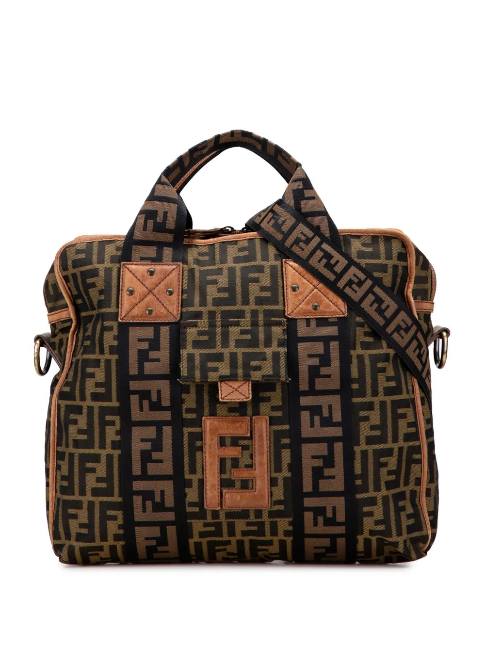 Pre-OwnedFendi Pre-Owned2000-2010 Zucca Canvas FF satchel