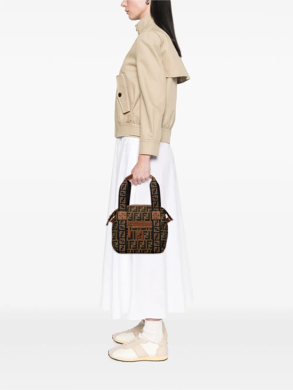 Pre-OwnedFendi Pre-Owned2000-2010 Zucca Canvas FF handbag