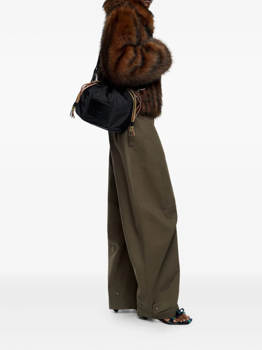 Bimba y Lolasmall logo-patch satchel bag