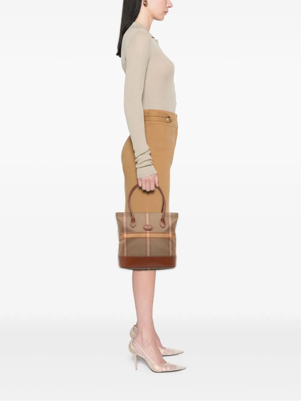 Pre-OwnedBurberry Pre-Owned20th Century Vintage Check Canvas bucket bag
