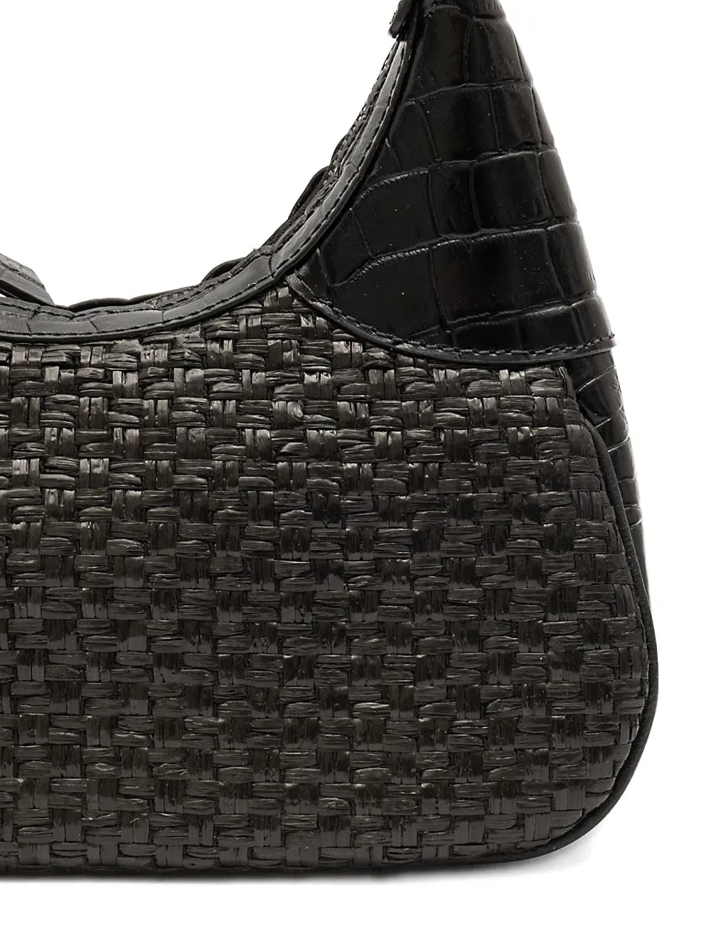 IslaMoon woven crocodile-effect shoulder bag