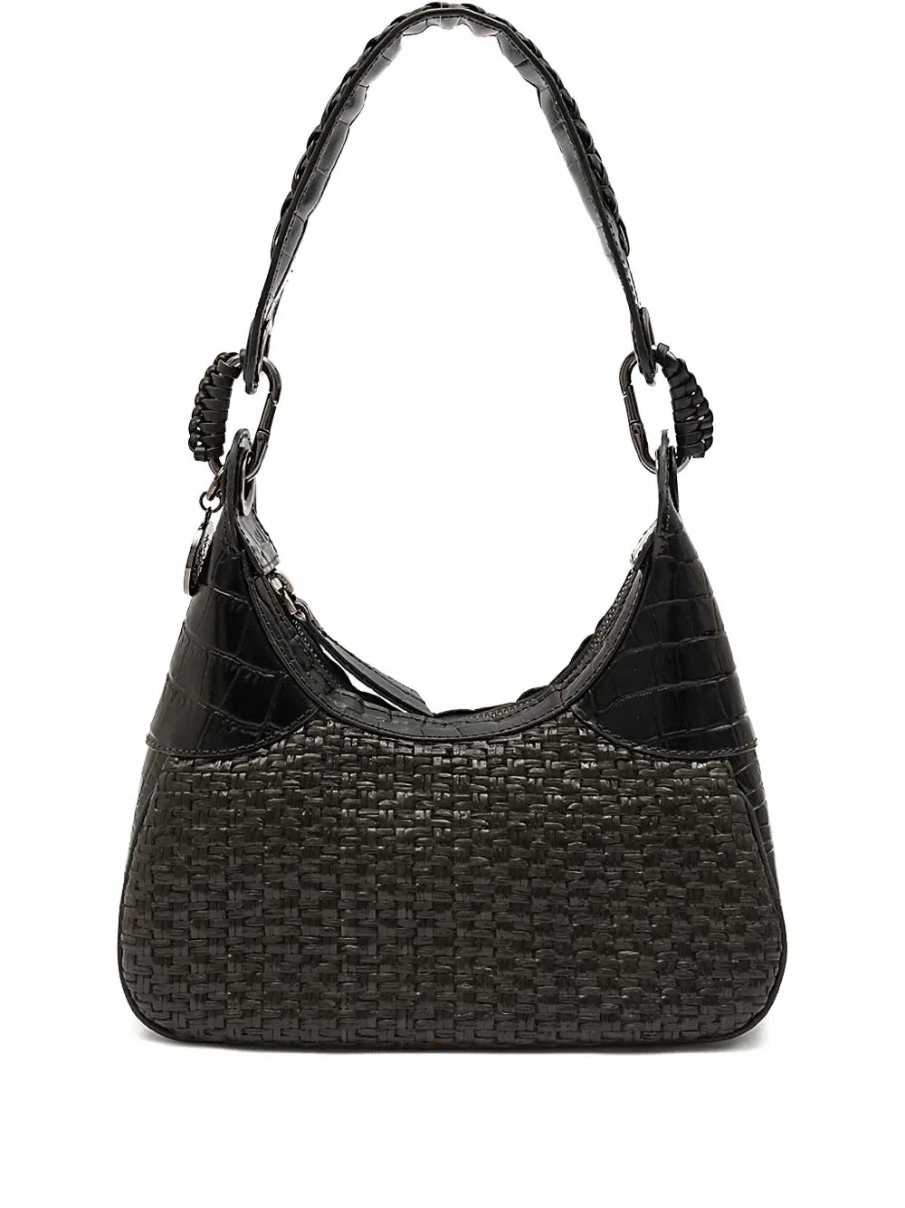 IslaMoon woven crocodile-effect shoulder bag