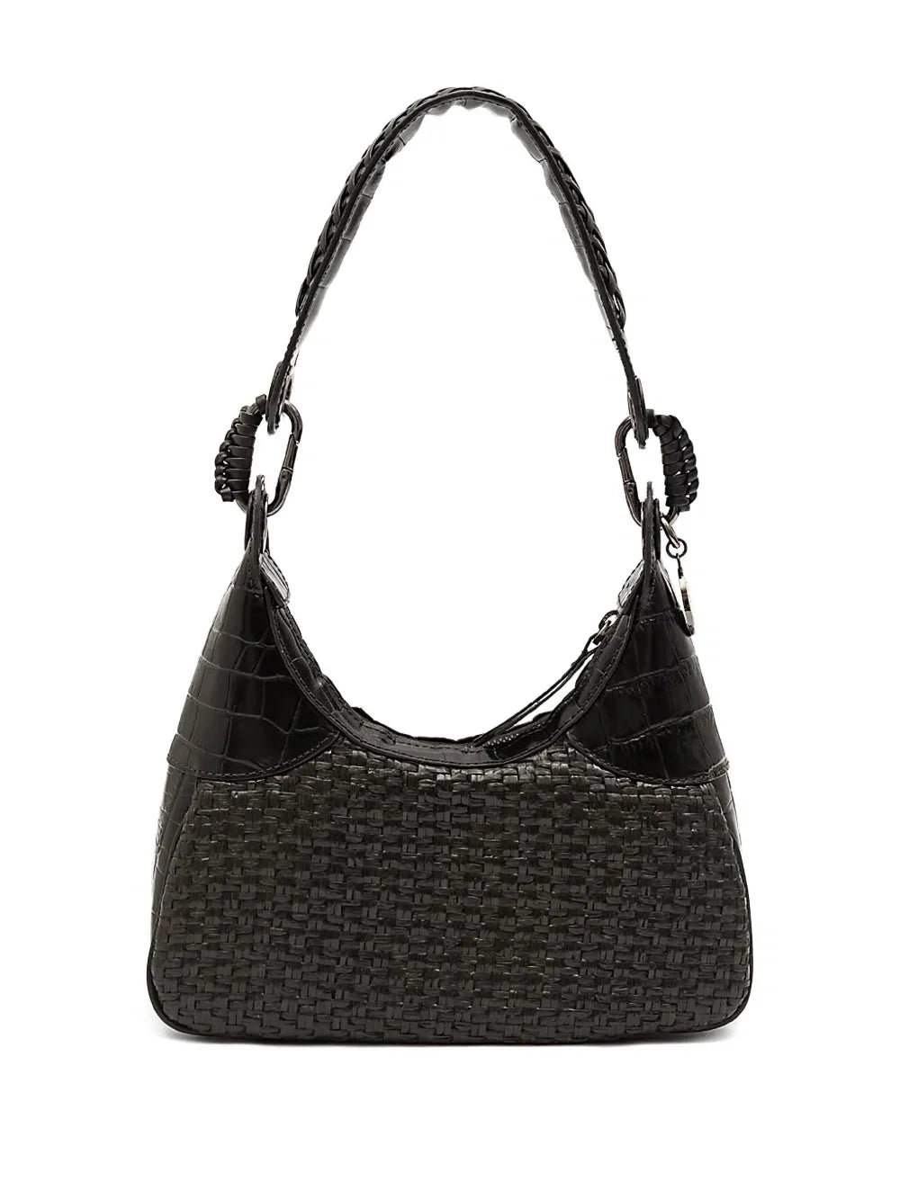 IslaMoon woven crocodile-effect shoulder bag