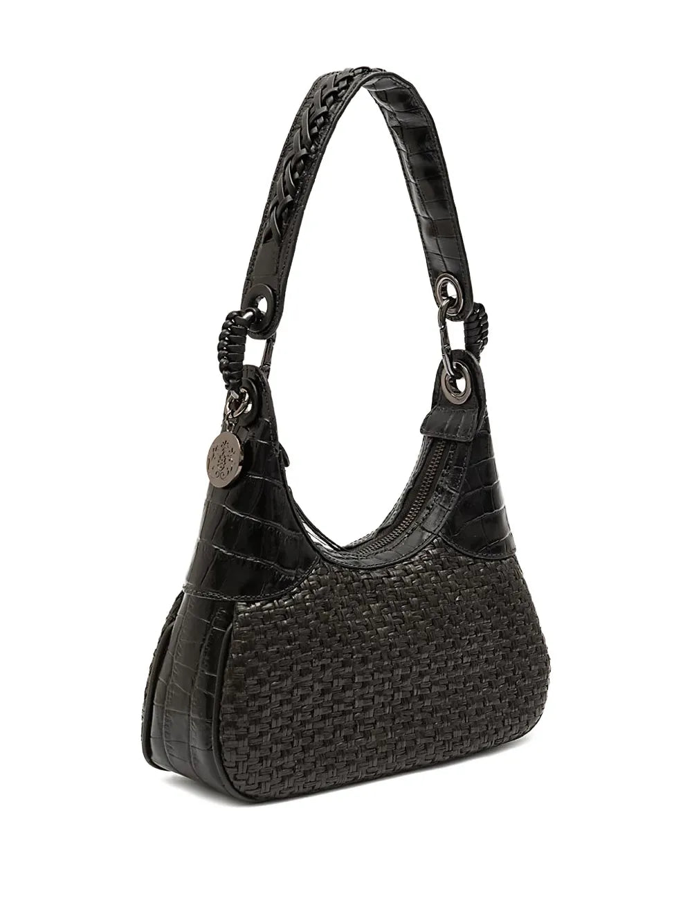 IslaMoon woven crocodile-effect shoulder bag